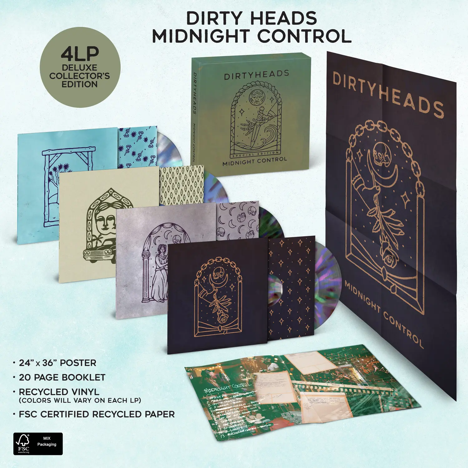 Dirty Heads - Midnight Control Deluxe: Collector's Edition  [VINYL RECORD - LP] Explicit, Colored Vinyl, With Booklet, Boxed Set, Deluxe Ed, Poster