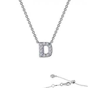 Block Letter D Pendant Necklace