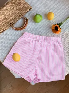Women's Striped Print Shorts, Casual Comfy Breathable Shorts for Summer, Ladies Bottoms for Daily Wear, Womenswear