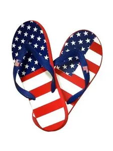 Womens American Flag Flip Flops - Stylish Design, Comfortable Fit, Ideal for Everyday Wear