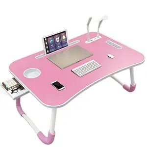Lap Desk with Tablet Slot, Foldable Laptop Table with Storage Drawer for Bed，Portable Bed Desk for Laptop, Computer Tray with Cup Holder Notebook Stand Reading Holder for Couch Floor,