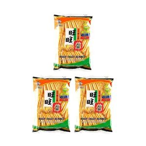 Want Want Senbei Rice Crackers 3 Pack - Healthy Non-Fried Childhood Snack, 150g x 3