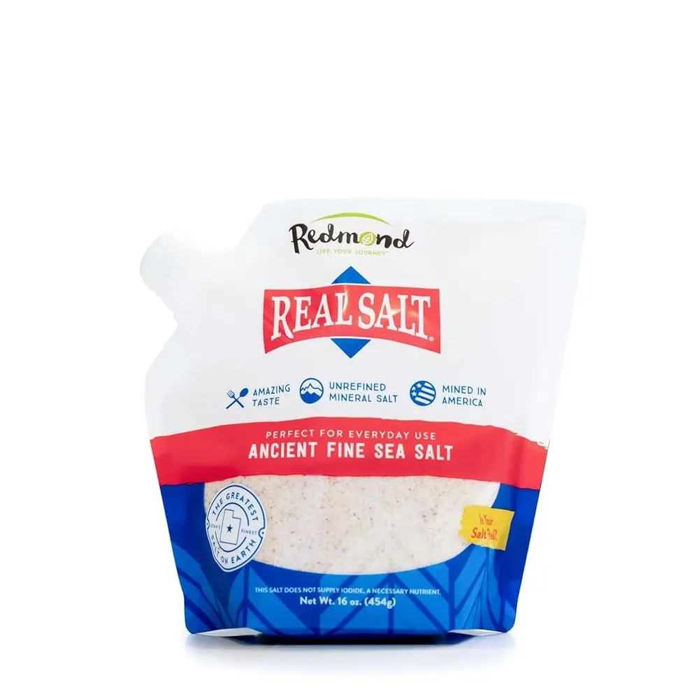 Redmond Real Salt - Ancient Fine Sea Salt, Unrefined Mineral Salt, 16 Ounce Pouch (1 Pack)