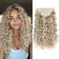 16inch Curly Ash Blonde with Highlights