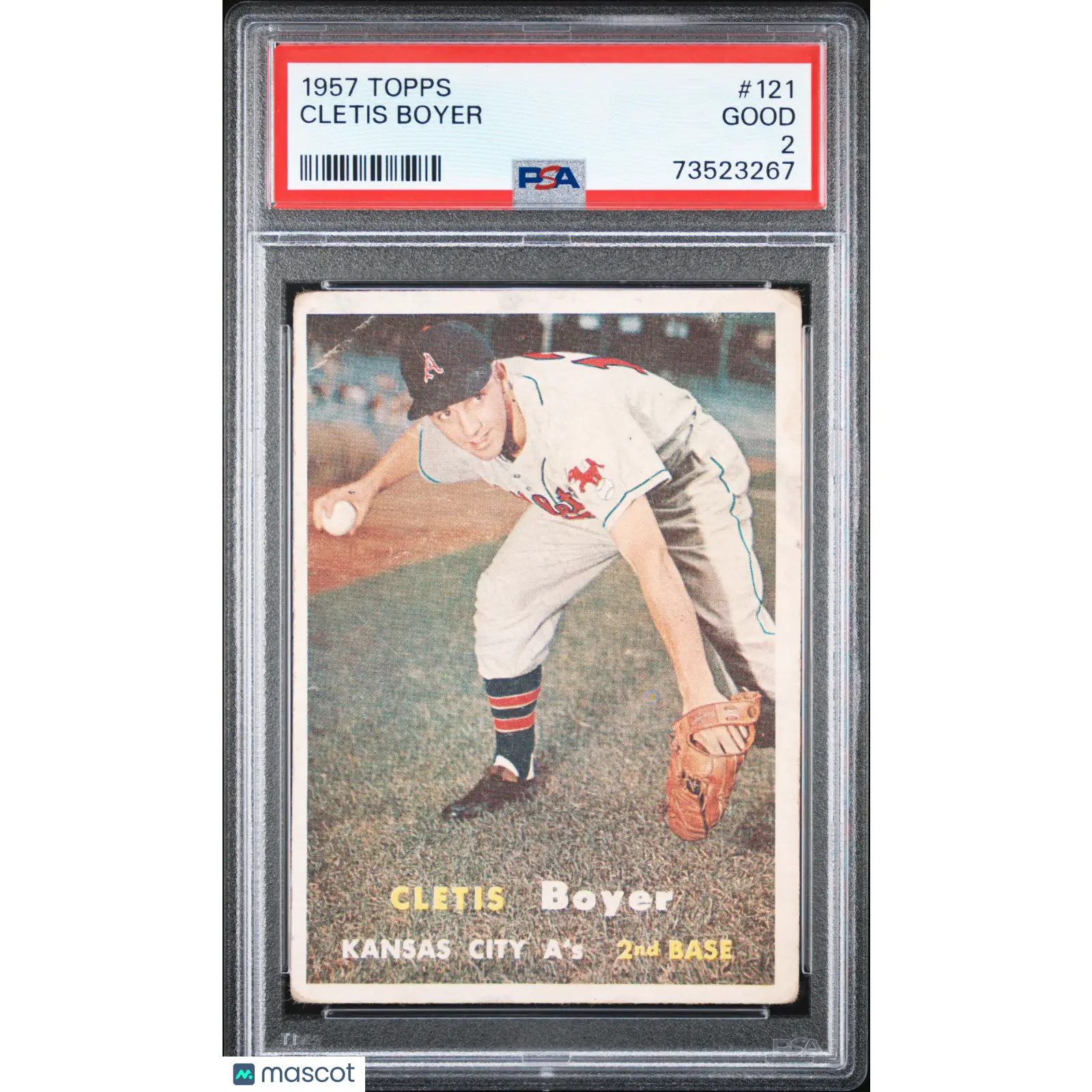 Cletis Boyer PSA 1957 Topps Baseball #121 2 73523267