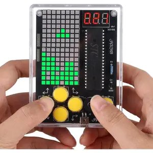 Game Soldering Project Kit, Retro Handheld Game Console Electronics Kit for Learning, 3 Difficulty Levels, Classroom Practice & School Projects for Teens & Students