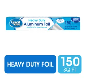 Great Value Heavy Duty Aluminum Foil, 150 Sq ft