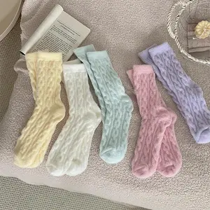 5 Pairs Unisex Winter Warm Plush Socks, Thick Coral Fleece Fluffy Long Socks, Super Soft Cozy Thermal Floor Socks for Indoor Home Sleeping Cold Weather Daily Wear