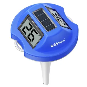 Floating Pool Thermometer, Swimming Pool Thermometer, High Accurate, Anti-Fog Dual-Sided Display Screen for Babybath, Spas & Aquariums (Blue)