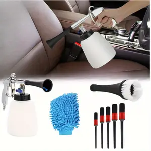 3 Pcs Tornado Black Car Cleaning Gun, High Pressure Car Cleaning Gun Jet Cleaner Interior