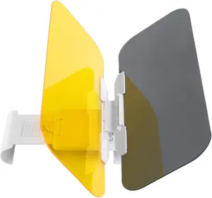 New Car Accessories Day & Night Anti-Glare Visor, 2-in-1 Transparent Sun Glare Glasses / Sun Visor Extender, Easy Clip-On Universal Fit for Most Vehicles