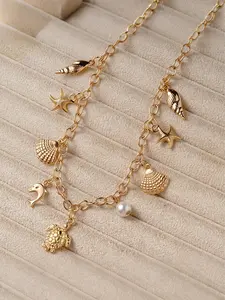 Summer Boho Necklace with Cute Turtle Shell Pendant, Stylish and Versatile Alloy Choker for Daily Wear, Perfect Gift for Friends