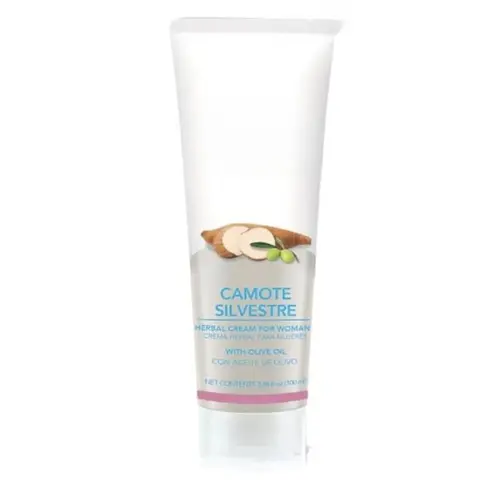 Camote Silvestre Progesterona Moisturizing Cream with Olive Oil & Vitamin E for Dry Skin Relief 3.38 fl oz Non-Greasy Formula Sheló NABEL  Moisturizer Skincare Herbal Sensitive
