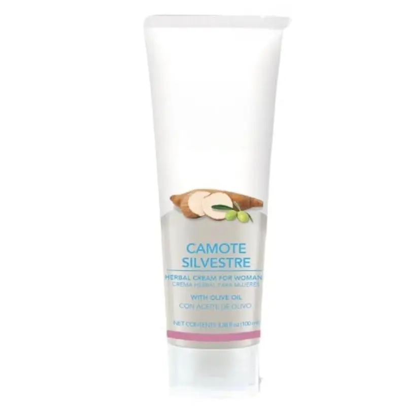Camote Silvestre Progesterona Moisturizing Cream with Olive Oil & Vitamin E for Dry Skin Relief 3.38 fl oz Non-Greasy Formula Sheló NABEL  Moisturizer Skincare Herbal Sensitive