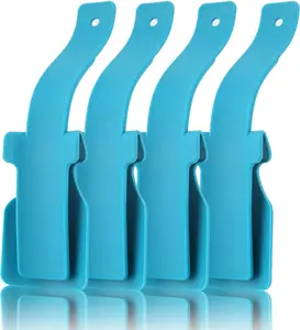 4 Pcs Lazy Shoe Helper Shoe Lifting Helper Fits All Shoes Portable Handled Shoe Horn for Seniors Elderly Disabled(Blue)