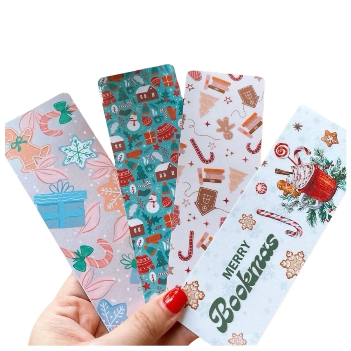 Handmade Christmas Edition Bookmark Cardstock Bookmark Laminated