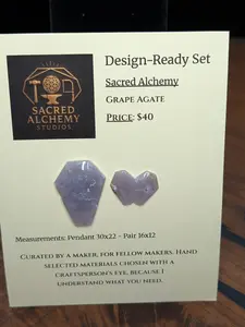 Coffin Shape - Grape Agate - Design-Ready