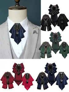 3pc Handmade Campus Plain Diamond Tie Set, Elegant Party Essential, Perfect Gift Boxed, Ideal for Business & Daily Wear, Plain Ties