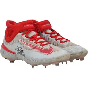 Willson Contreras St. Louis Cardinals Autographed Game-Used Gray and Red Nike Cleats from the 2025 MLB Season with "Game Used" Inscription - NF70443555-56 - Fanatics Authentic Certified