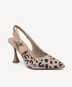 COSY ISLAND Bowknot Grace Pointed Toe Heeled Mules