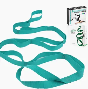 Stretching Strap Yoga Strap Stretch Strap Exercise Strap with exercise book physical therapy equipment Stretch Band Rehab Multi-Loop Strap Nonelastic Strap for Pilates, Dance and Gymnastics