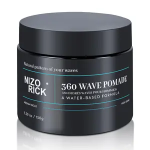 360 Wave Pomade for Men – Strong Hold Water-Based Styling for Defined Waves | Non-Greasy Finish, 150g