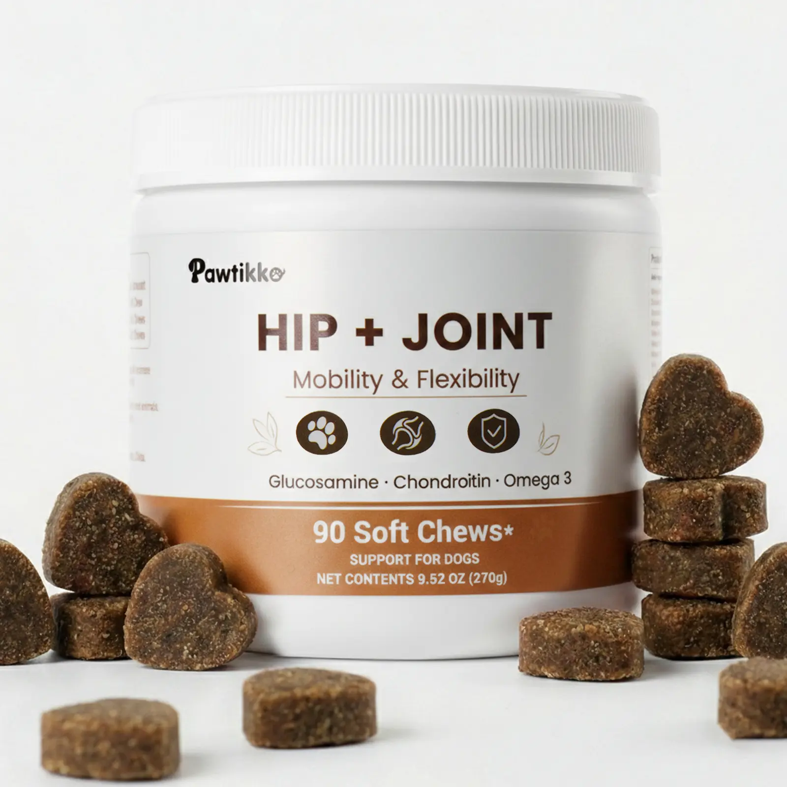 Complete Dog Health Bundle – Multivitamin, Joint Support & Probiotics Soft Chews for Skin Coat, Hip Joint, Digestive & Immune Support