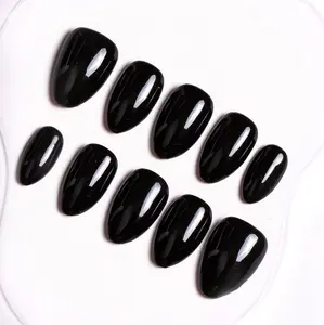 Lovful | Almond Short Length 0.8'' Simple Handmade Acrylic Press on Nails |10PCS Reusable,Salon Quality,H12-H175