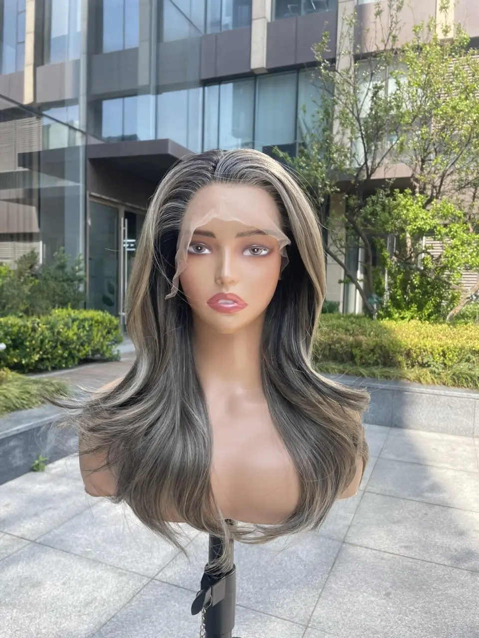 IMstyle Reve Smoky Ash Brown Natural Wavy Glueless Pre-plucked Natural Hairline 13*4 Lace Front Synthetic Wigs