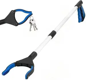 [New Deal] 32" Grabber Reacher Tool, Lightweight Reacher Grabber Pickup Tool with 360° Rotating Jaw and Magnets, 3.5" Wide Claw Opening (Blue)