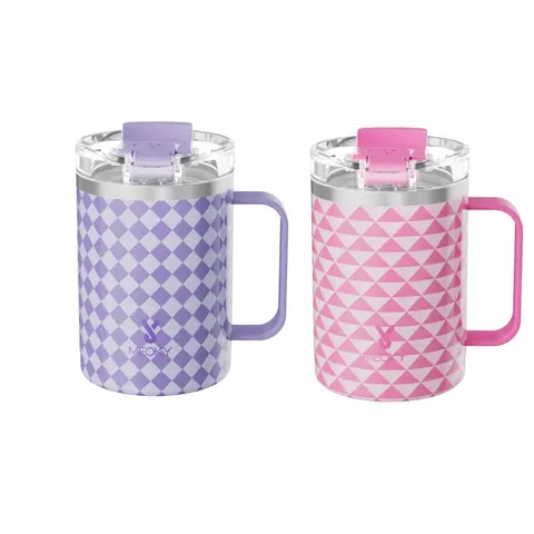 MEOKY 2-Cup Live Bundle Dual-Cup Value Classic Insulated Stainless Steel Thermo Tumblers, Portable Workout-Ready Reusable Travel Mugs, Leak-Proof, 8h Warm/24h Cold Hold, 12oz/24oz/32oz/40oz Options
