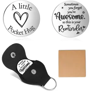 Pocket Hug Token  for Men Women Long Distance Relationship Keepsake Inspirational  for Dad Son