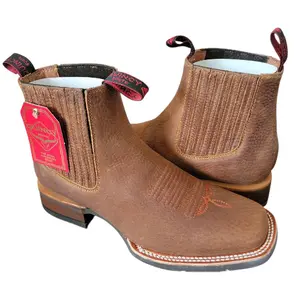 Quincy Men's Short Rodeo Boot Brown