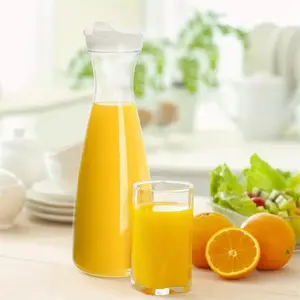 Transparent Acrylic Juice Drink Carafe Cup, Cold Fruit Container, Narrow Neck Beverage Jar, Outdoor Picnic Party Use