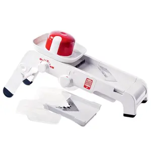 Tupperware Mandoline Kitchen Slicer with Adjustable Folding Base and Julienne Blades