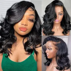 Short Bob 100% Human Hair Body Wave Weave