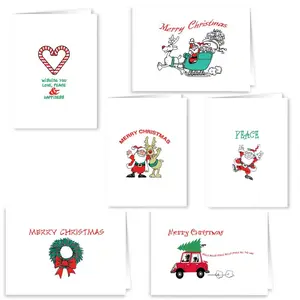 Christmas Card Collection Merry Christmas - 18 Holiday Cards & Envelopes - Boxed Christmas Cards