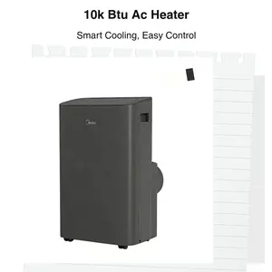 Midea 10,000 BTU SACC 13,500 BTU ASHRAE Portable Air Conditioner & Heater, Smart WiFi App Alexa Voice Control, 4-in-1 AC Dehumidifier Fan, Cools 450 Sq. Ft. Large Room, Dorm, Apartment, Includes Window Kit & Remote, Pre-owned Gently Used Energy Efficient