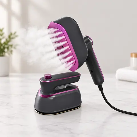 Portable Steam Iron, Foldable 2-in-1 Dry & Steam Iron, Fast Heating, 180° Rotatable, Travel Size