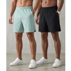 2-Pack Men’s Ice Silk Quick-Dry Sports Shorts – Summer Breathable Running & Fitness Knee-Length Shorts, Loose Fit, Plus Size Casual Training Shorts