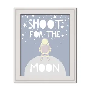 Courtside Market Shoot For The Moon 16" x 20" Framed Art