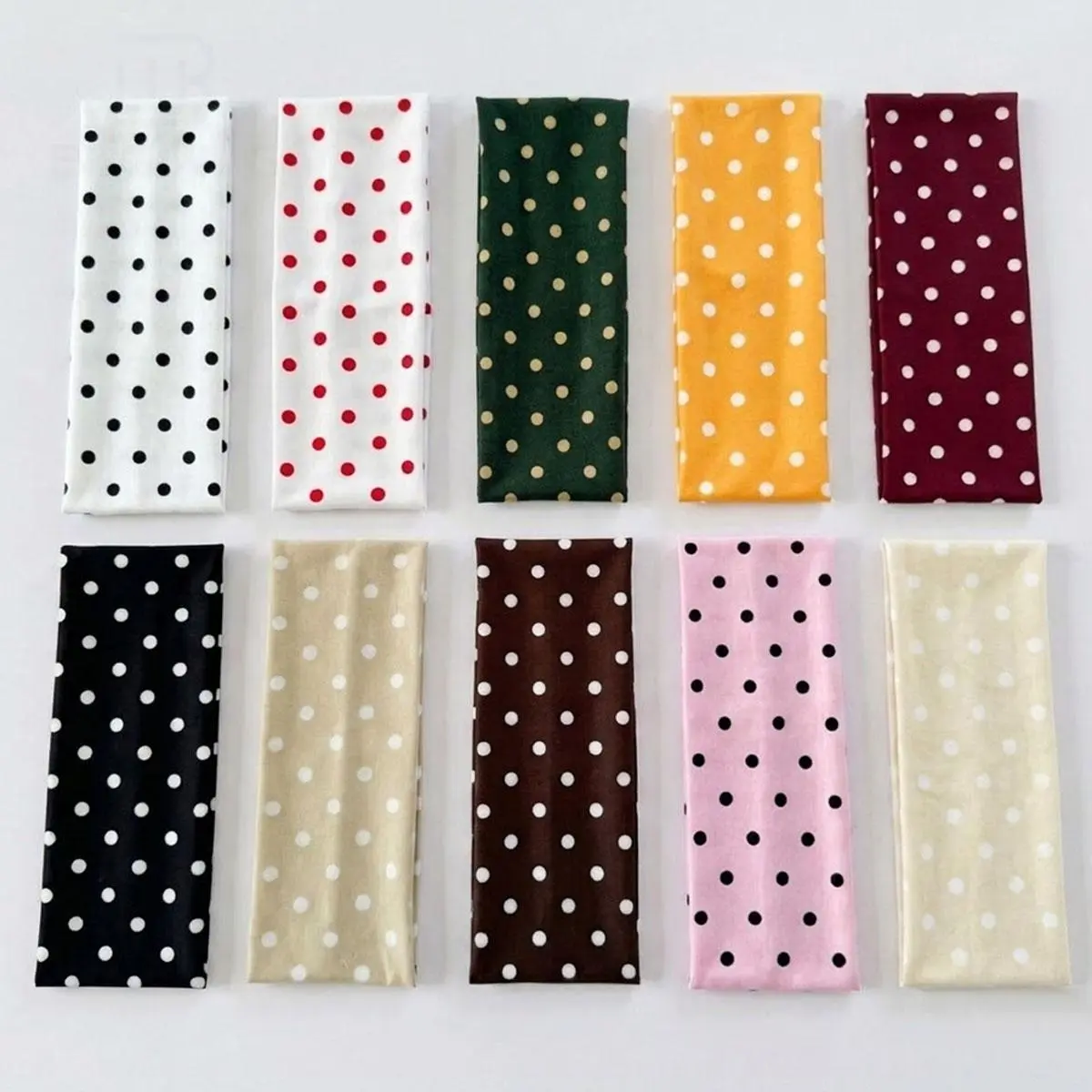 Women's Polka Dot Headbands for Women - Premium Stretch, Soft, Breathable Minimalist Hair Accessories, Thick Hair Friendly, Sports Use, 10 Versatile Colors, Hairstyle Compatible, No Headaches, Accessories For Women tiktokshopbacktoschool