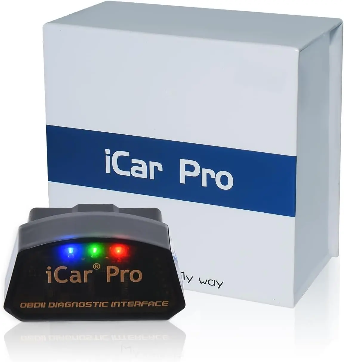 iCar Pro Bluetooth 3.0 ELM327 OBD2 Scanner Code Reader - Portable OBDII Standard ELM327 Adapter with Torque, OBD Fusion & Bimmercode Compatibility, 1-Year Warranty for Android/Windows/Hybrid Models, 3Ma Low Power Mode, Auto-Sleep and Wake-Up