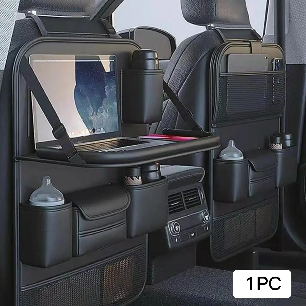 Car Seat Organizer Tray, Hanging Storage Bag for Backseat, Travel and Daily Commute, Car Seat Box, Auto Interior Decor Accessories