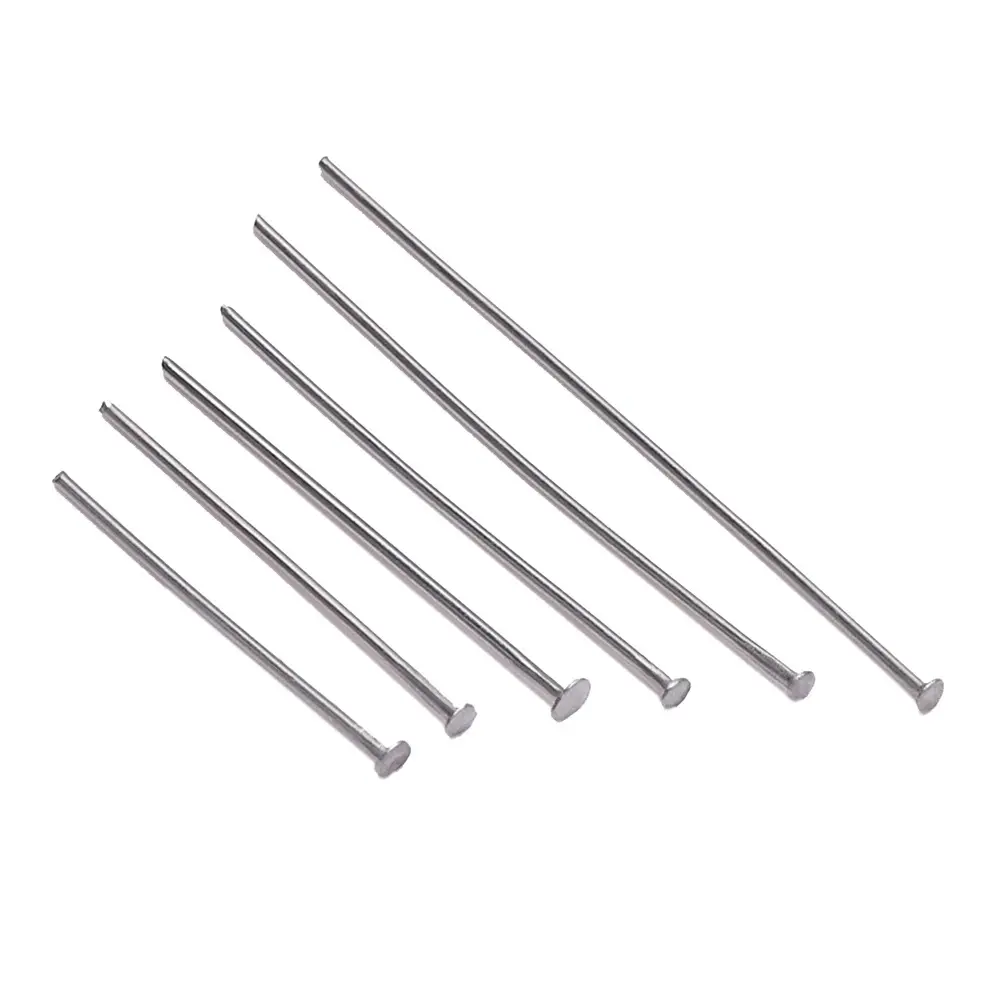 Stainless Steel Flat Bottom Needle Pin Flat Needle DIY Jewelry Accessories Beading Material Stainless Steel T-shaped Curved Needle Beading Needles