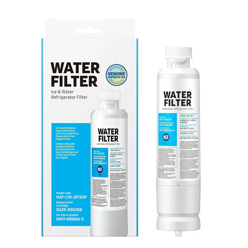 1 Pack Refrigerator Water Filter Replacement Part for Samsung HAF-CIN-2P/EXP, Compatible with DA29-00020B, Fits RF28/RF23J9011SR Series, NSF 42 Certified, Easy to Install, Long-Lasting Refrigerator Accessories, Carbon Filter Appliance Parts & Accessories,