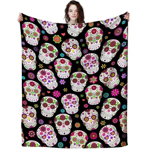 Unique Skull Blanket for Home Bed Sofa Couch Christmas Halloween Best Gifts