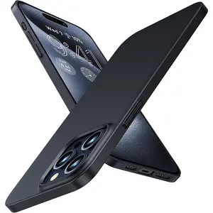 Luxury Matte Hard PC Case For iPhone 16 15 14 13 12 11 Pro Max Plus Mini Ultra Thin Back Cover Solid Color Shockproof Slim Shell