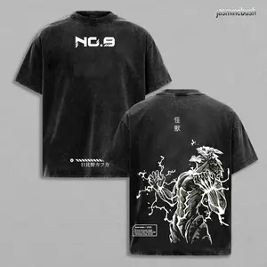 Kaiju No. 8 Tee | Oversized Washed Anime Shirt