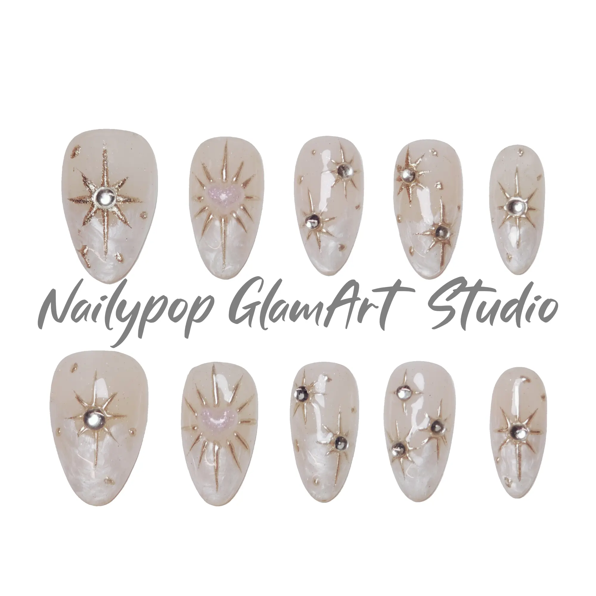 Nailpop GlamArt Studio Single Item Handmade Crystal Decorations with Elegant Butterfly Accents, Gradient Design for Trendy Fall Stylish Manicures, Premium Pink French Tip Press-On Nails, Glamorous, Chic, Cute, Manicure Decor, Dressy, Fashion, Occasion, Ma
